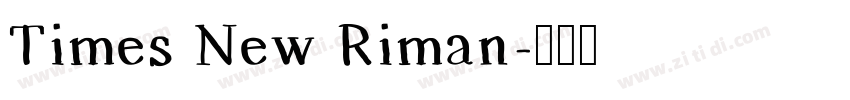 Times New Riman字体转换